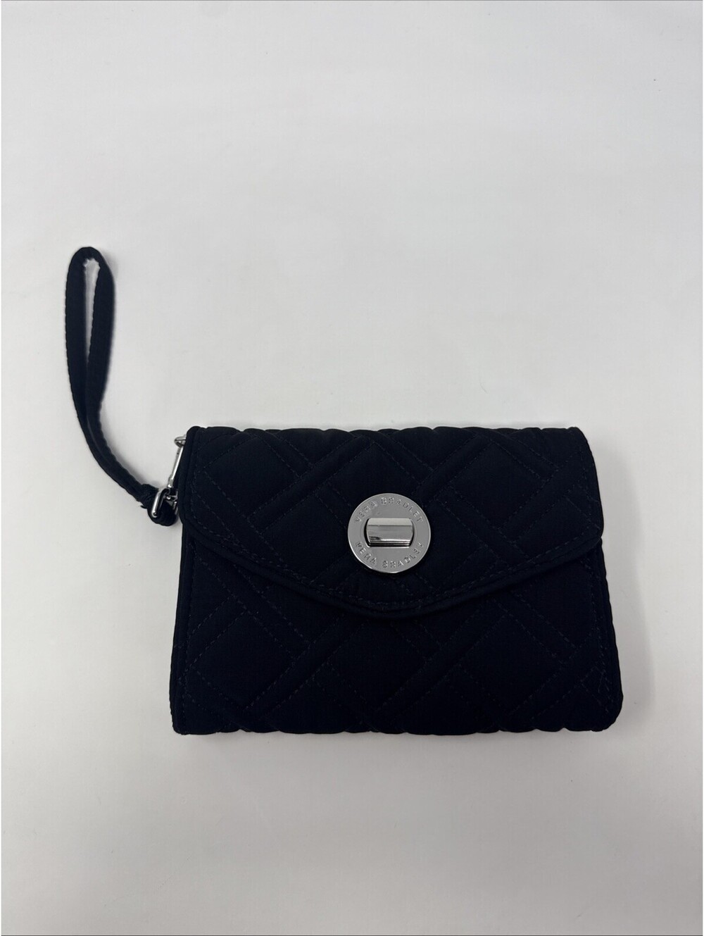 Vera Bradley Quilted Turn Lock Black Travel Organizer Large Wallet